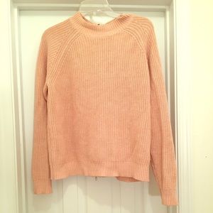 H&M pink zip up sweater.